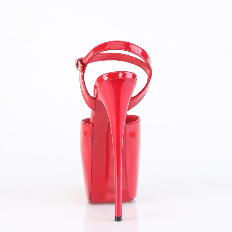 Pleaser Jubilant-09 Women's Platform Heels Sandals Red | NZ YKOFLT