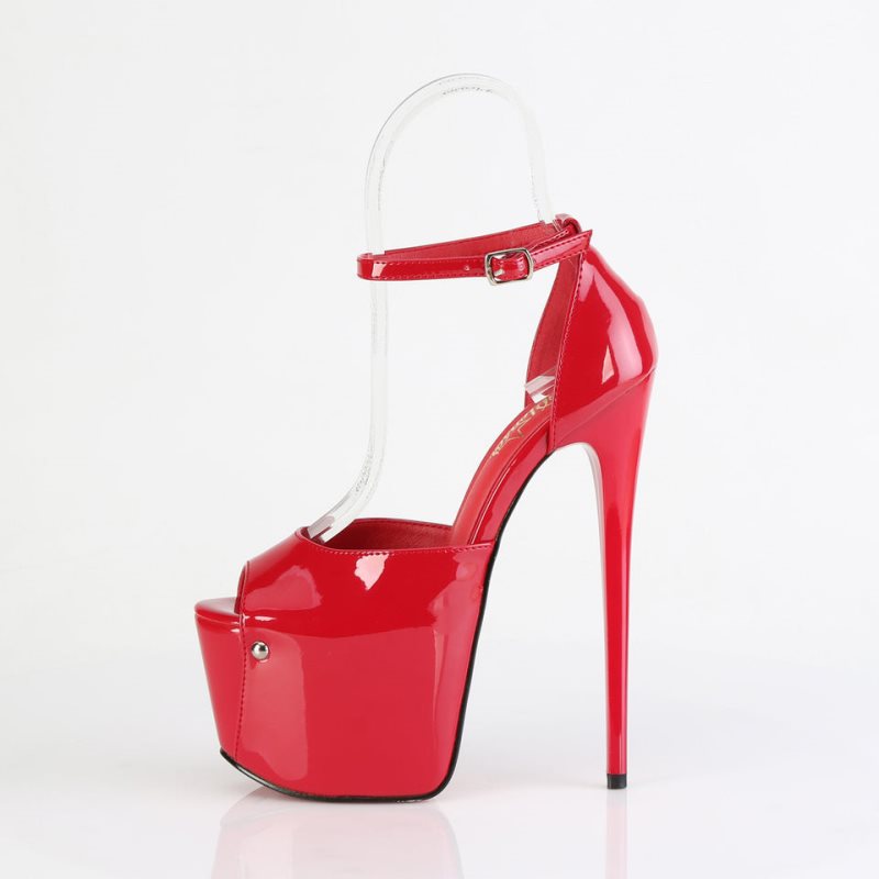 Pleaser Jubilant-15 Women's Platform Heels Sandals Red | NZ WHBZXS