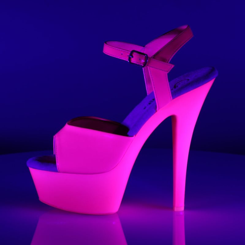 Pleaser Kiss-209UV Women's Platform Heels Sandals Pink | NZ ESPNOV