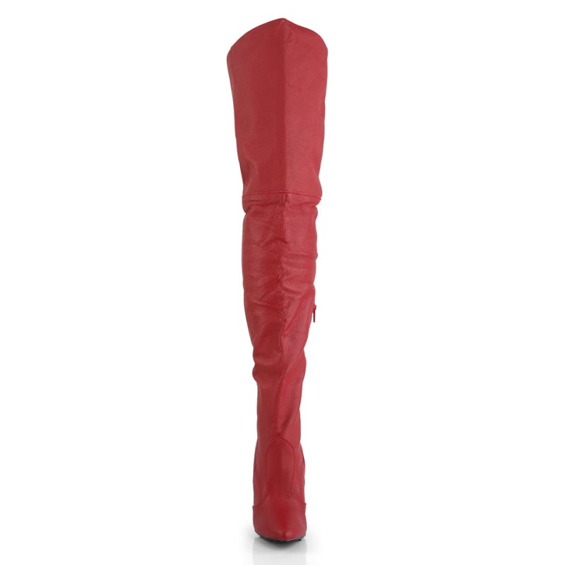 Pleaser Legend-8899 Women's Thigh High Boots Red | NZ QRZXOD