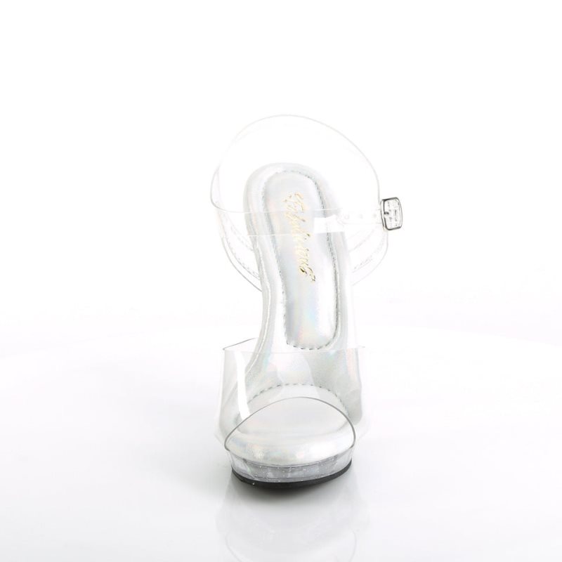 Pleaser Lip-108MG Women's Heels Sandals Clear | NZ FOXPHW