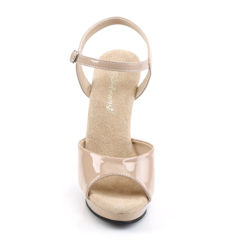 Pleaser Lip-109 Women's Heels Sandals Beige | NZ JBASMO