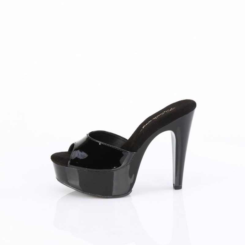 Pleaser Martini-501 Women's Platform Slides Black | NZ XQJVNO