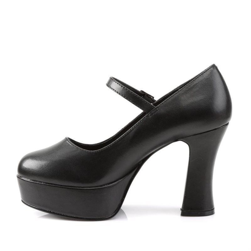 Pleaser Maryjane-50 Vegan Leather Women's Pumps Black | NZ AQXHTU