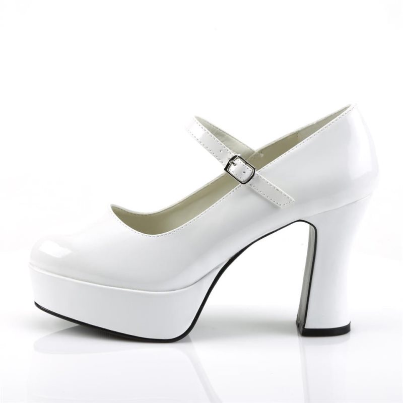 Pleaser Maryjane-50 Women's Pumps White | NZ PDCTEG