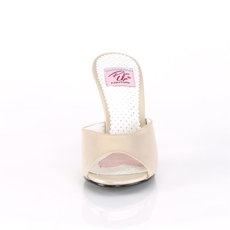 Pleaser Monroe-05 Women's Slides Gold | NZ DFSQMO