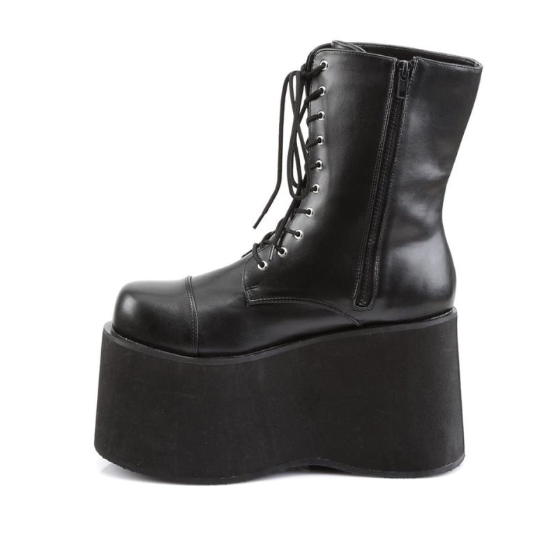 Pleaser Monster-10 Vegan Leather Women's Ankle Boots Black | NZ ZOYVJH