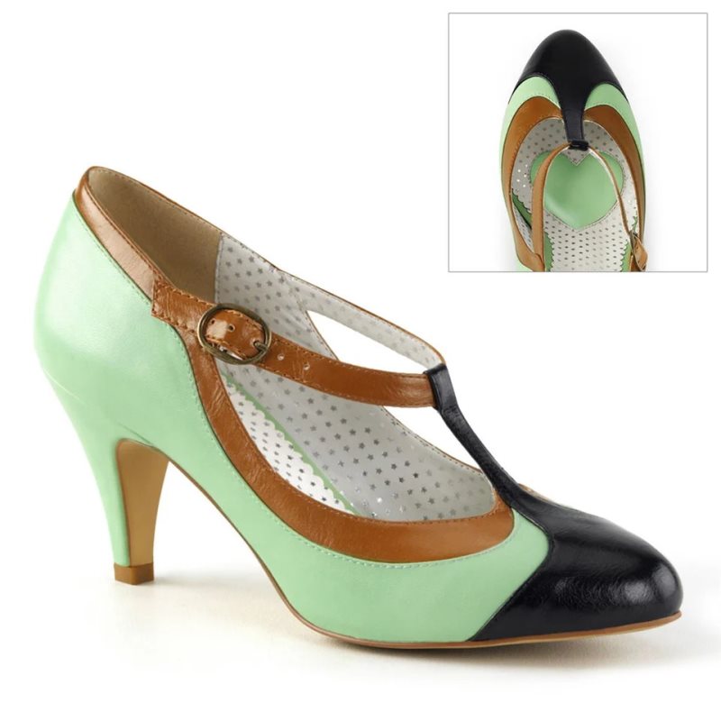 Pleaser Peach-03 Women\'s Pumps Green | NZ ECXFTR