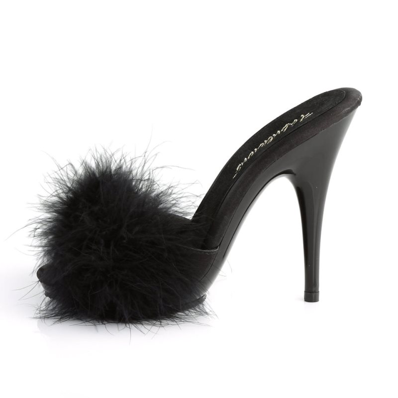 Pleaser Poise-501F Women's Platform Slides Black | NZ RLEXUY