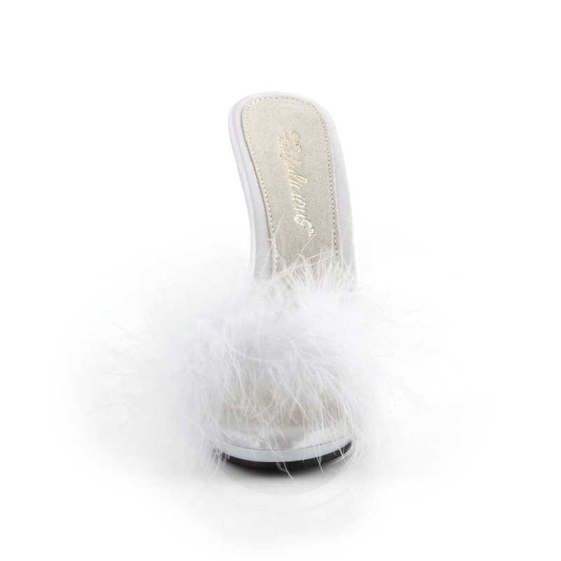 Pleaser Poise-501F Women's Platform Slides White | NZ VSGILT