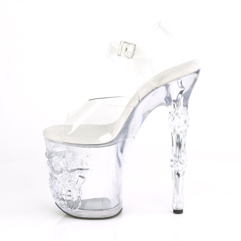 Pleaser Rapture-808 Women's Platform Heels Sandals Clear | NZ RVPEXF