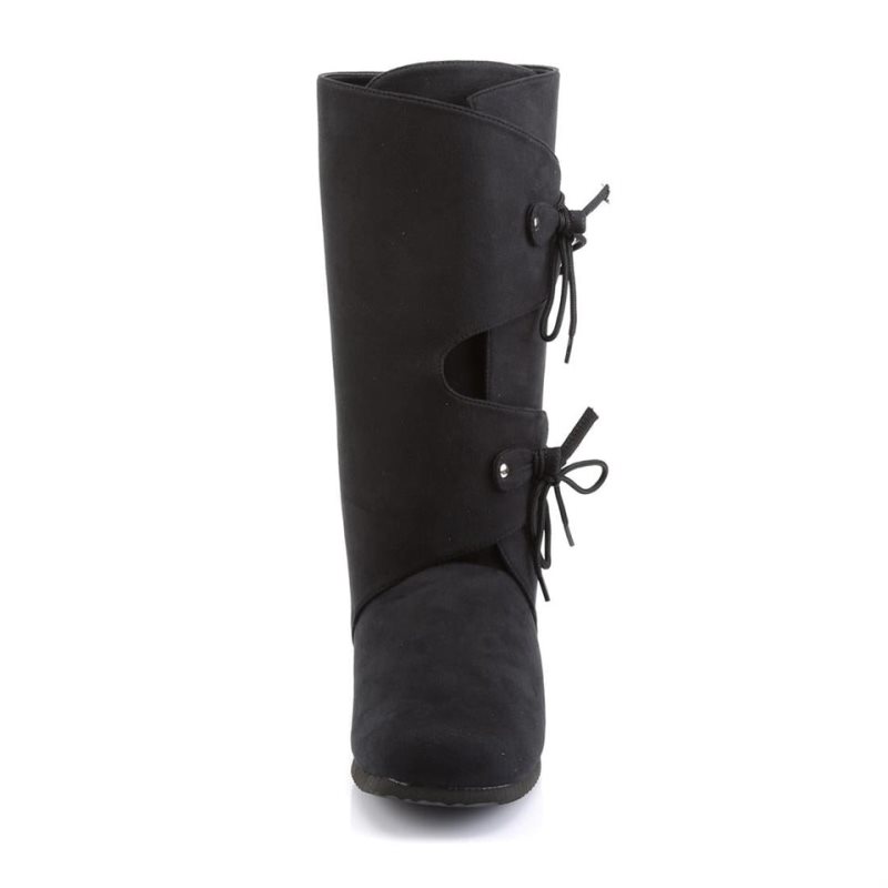 Pleaser Renaissance-100 Men's Knee-high Boots Black | NZ FDOLXR