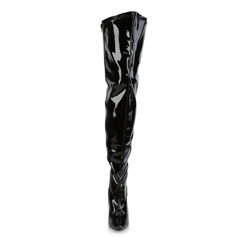 Pleaser Seduce-3000WC Women's Thigh High Boots Black | NZ WZUARQ