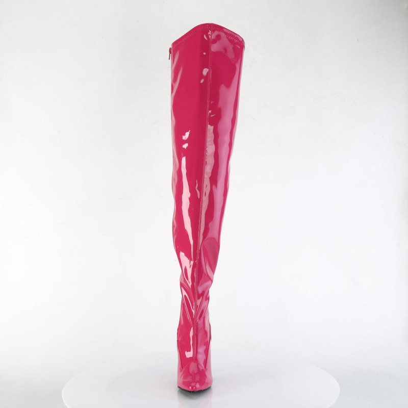 Pleaser Seduce-3000WC Women's Thigh High Boots Pink | NZ GMPXTF