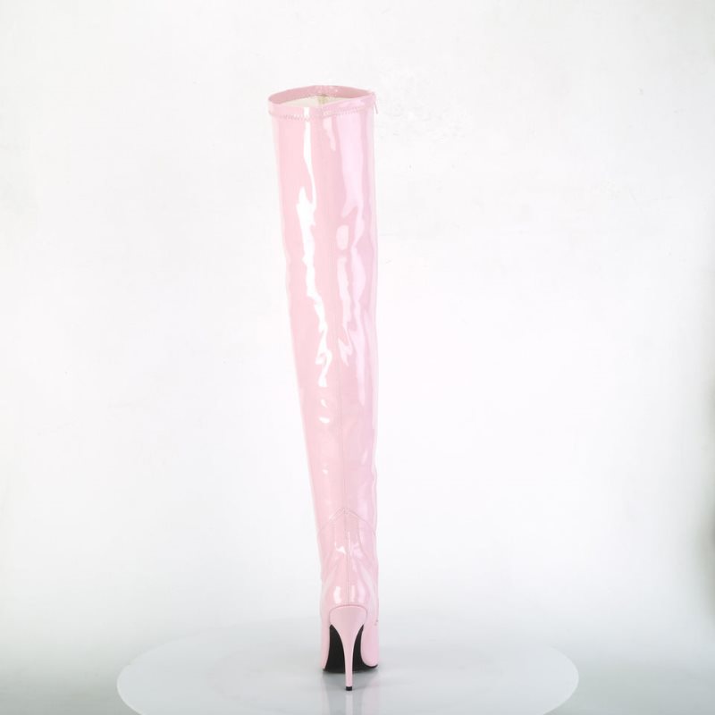 Pleaser Seduce-3000 Women's Thigh High Boots Pink | NZ WDUACK