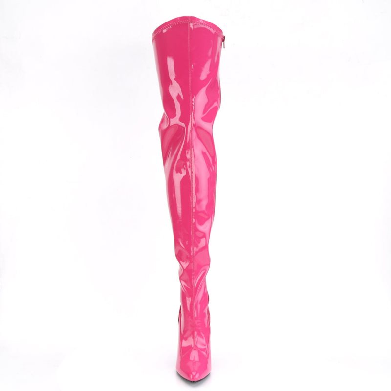 Pleaser Seduce-3000 Women's Thigh High Boots Pink | NZ DEILWN