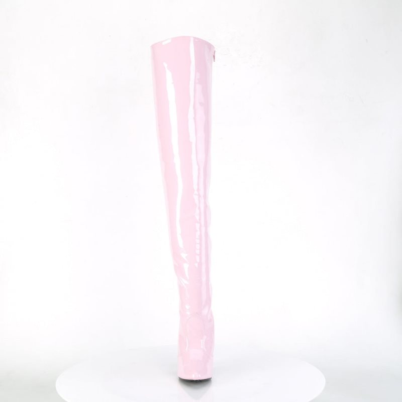 Pleaser Seduce-3010 Women's Thigh High Boots Pink | NZ YPMVJQ