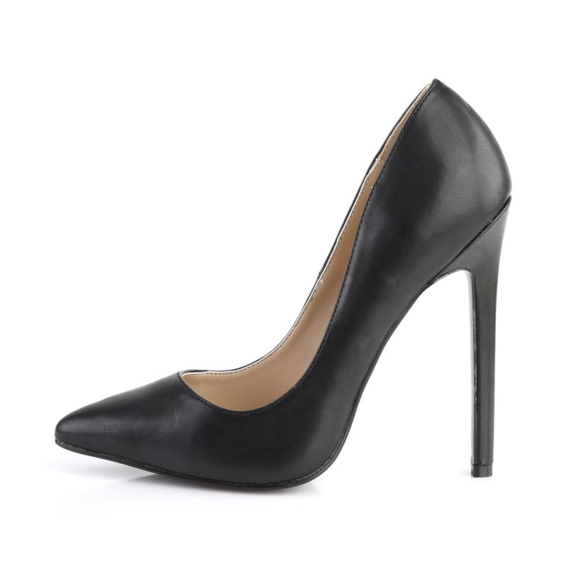 Pleaser Sexy-20 Vegan Leather Women's Pumps Black | NZ QLHVFS