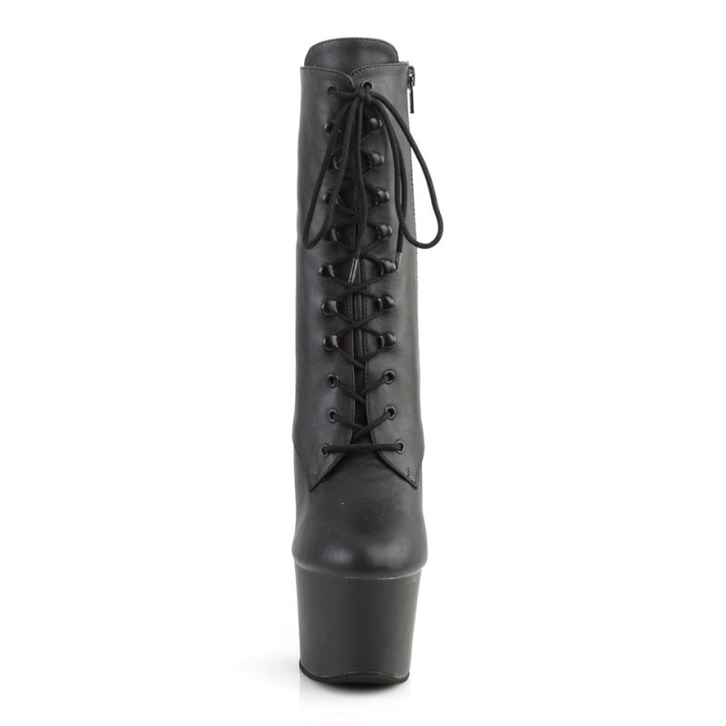 Pleaser Sky-1020 Vegan Leather Women's Heels Boots Black | NZ NSLOVG