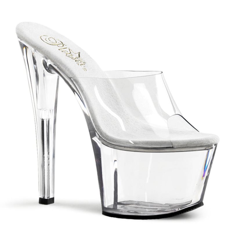 Pleaser Sky-301 Women\'s Platform Slides Clear | NZ JLQAKW