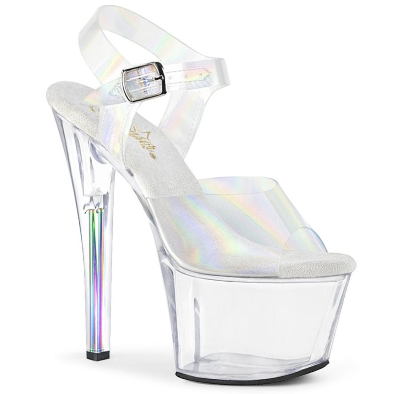 Pleaser Sky-308N-RBH Women\'s Platform Heels Sandals Clear | NZ VDTRGH