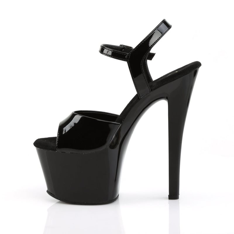 Pleaser Sky-309 Women's Platform Heels Sandals Black | NZ CHKMGW