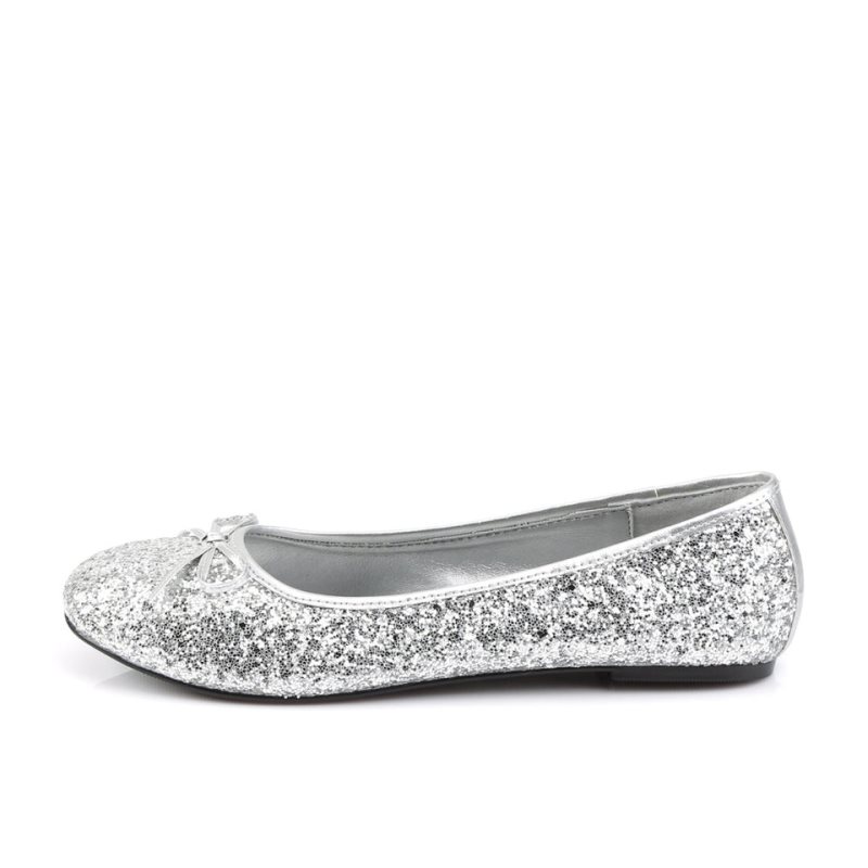 Pleaser Star-16G Women's Ballet Flats Silver | NZ PWGBIQ