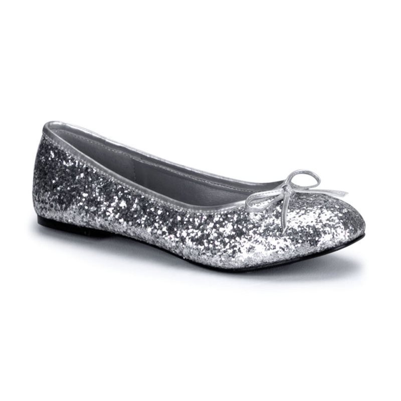 Pleaser Star-16G Women\'s Ballet Flats Silver | NZ PWGBIQ