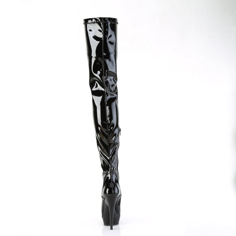 Pleaser Sultry-4000 Women's Thigh High Boots Black | NZ TPLGUV