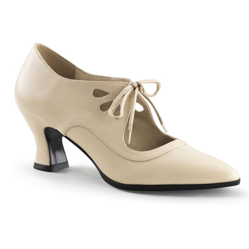 Pleaser Victorian-03 Women\'s Pumps Beige | NZ LISZHB