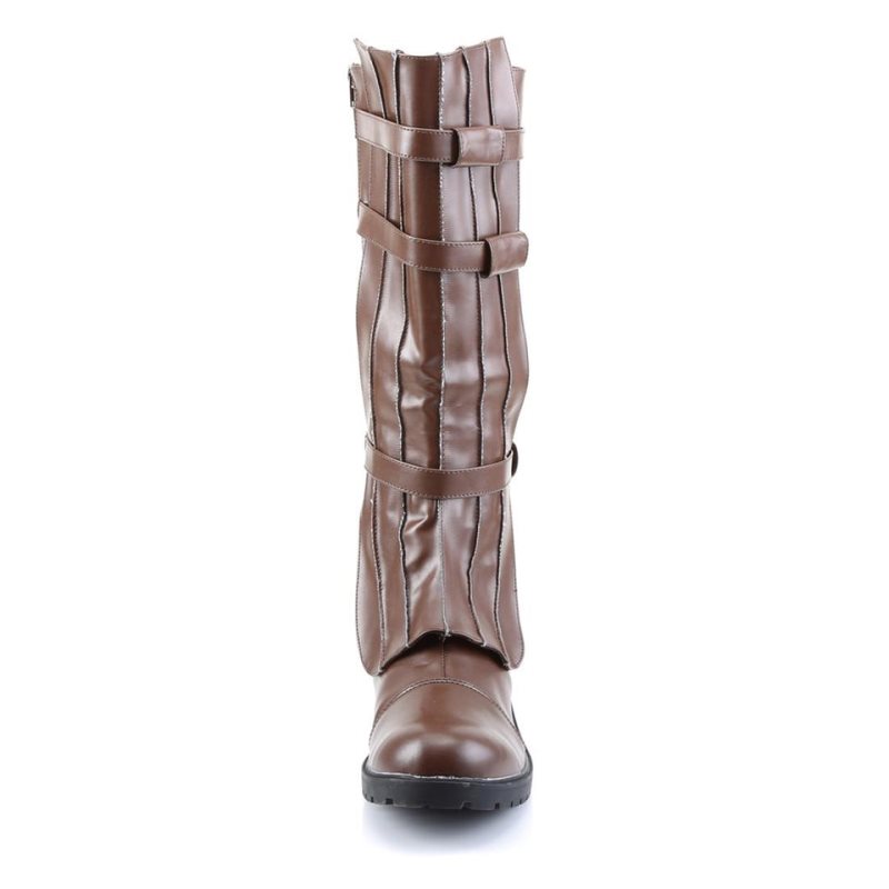 Pleaser Walker-130 Men's Knee-high Boots Brown | NZ VDEFHS