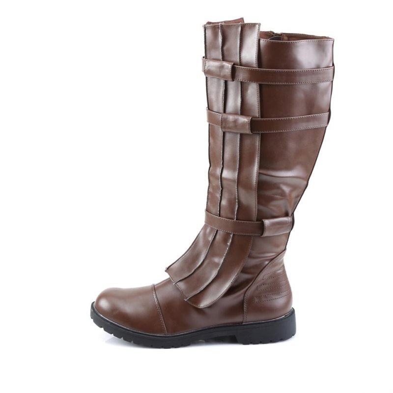 Pleaser Walker-130 Men's Knee-high Boots Brown | NZ VDEFHS