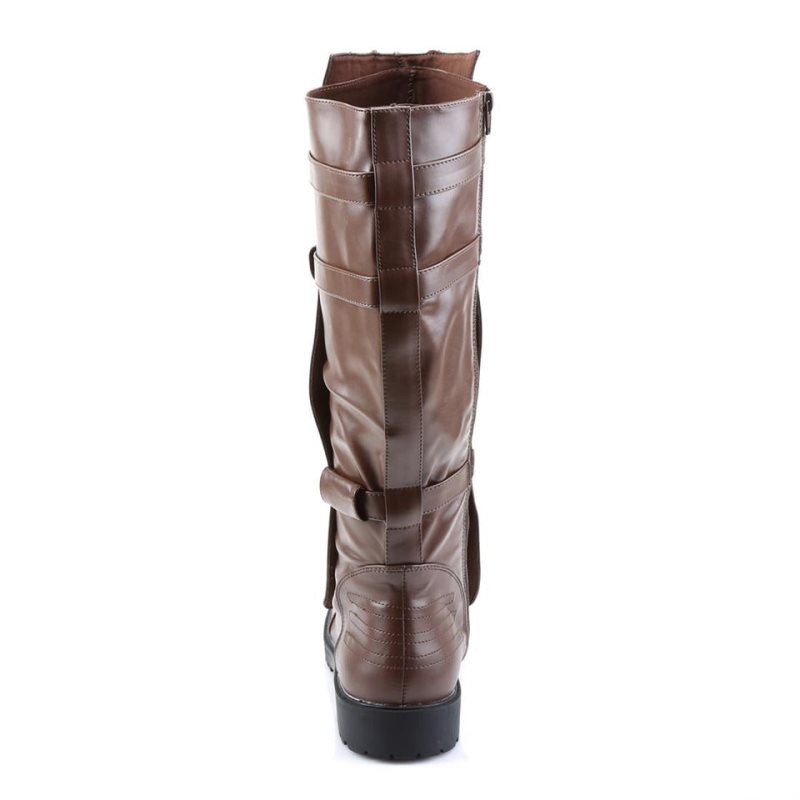 Pleaser Walker-130 Men's Knee-high Boots Brown | NZ VDEFHS