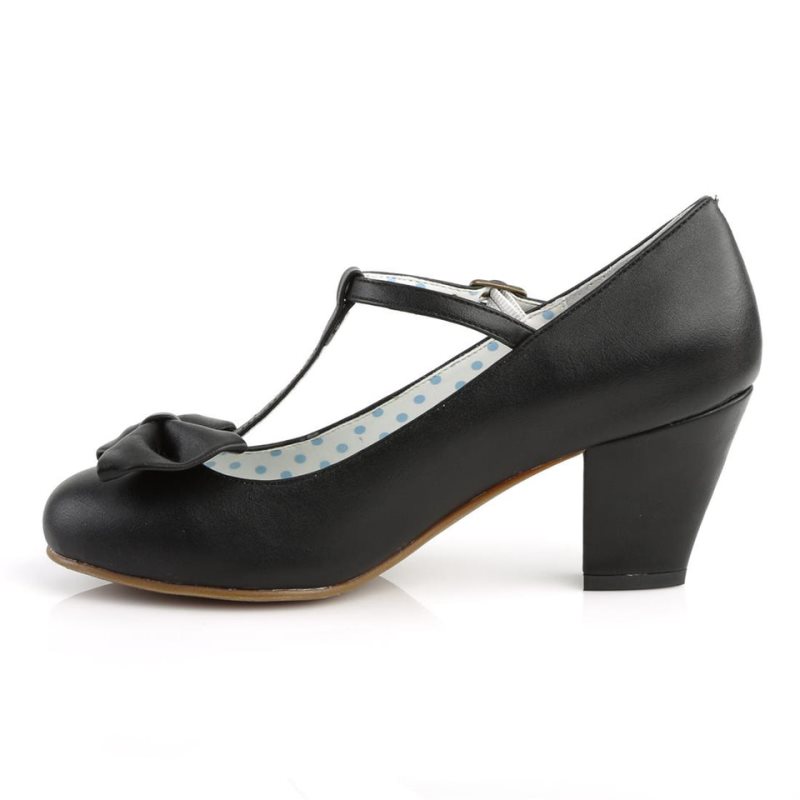 Pleaser Wiggle-50 Vegan Leather Women's Pumps Black | NZ CPOFRW