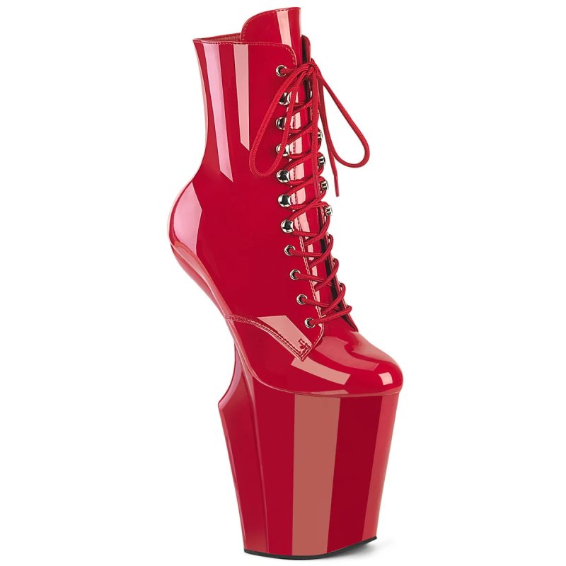 Pleaser Worship-1020 Women\'s Heels Boots Red | NZ XZACJB