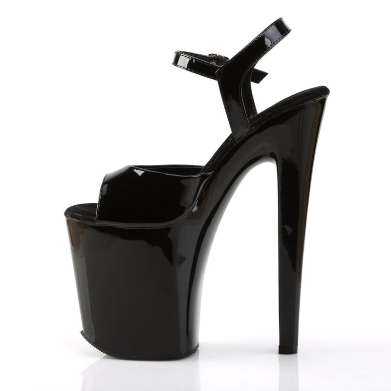 Pleaser Xtreme-809 Women's Platform Heels Sandals Black | NZ UJBSRW