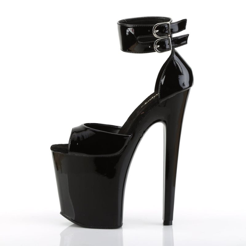 Pleaser Xtreme-875 Women's Platform Heels Sandals Black | NZ RWQKIY